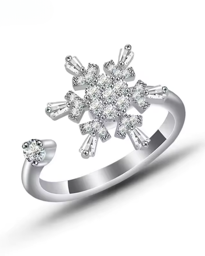 Kar Tanesi Anksiyete Yüzük (Ayarlanabilir)