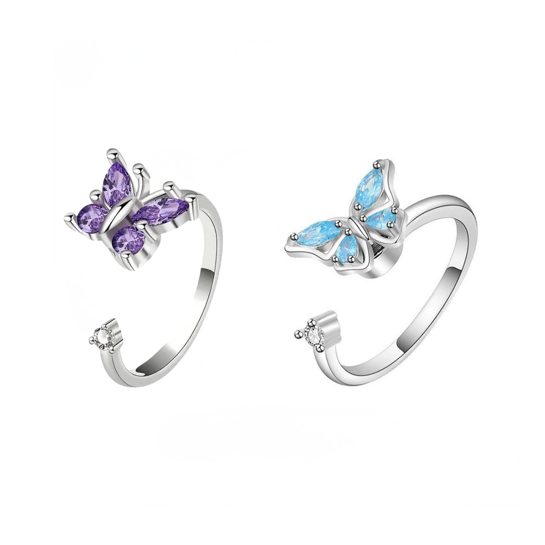 Kelebek Anksiyete Yüzük (Ayarlanabilir)