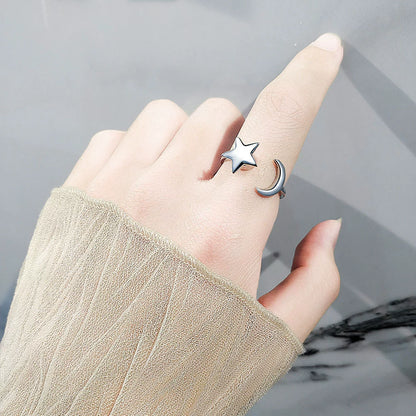 Ay Yıldız Anksiyete Yüzük (Ayarlanabilir)