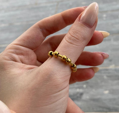 Boncuklu Anksiyete Yüzük (Ayarlanabilir)