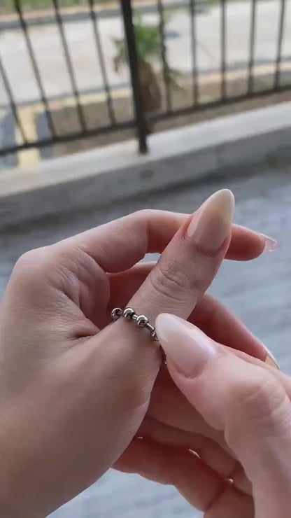 Boncuklu Anksiyete Yüzük (Ayarlanabilir)