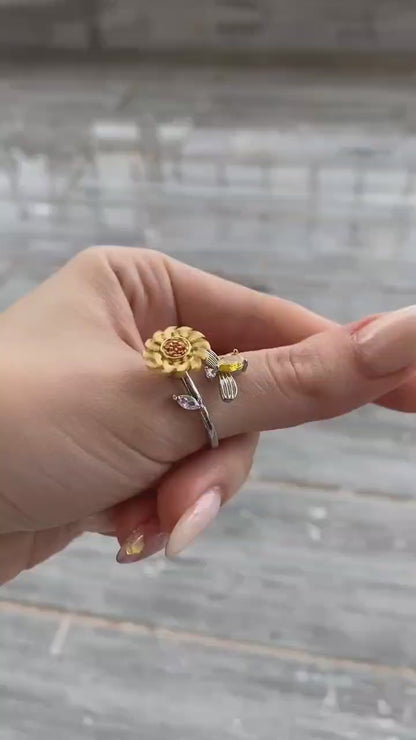 Ayçiçeği Anksiyete Yüzük (Ayarlanabilir)