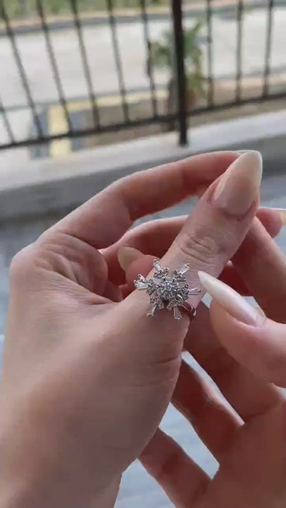 Kar Tanesi Anksiyete Yüzük (Ayarlanabilir)